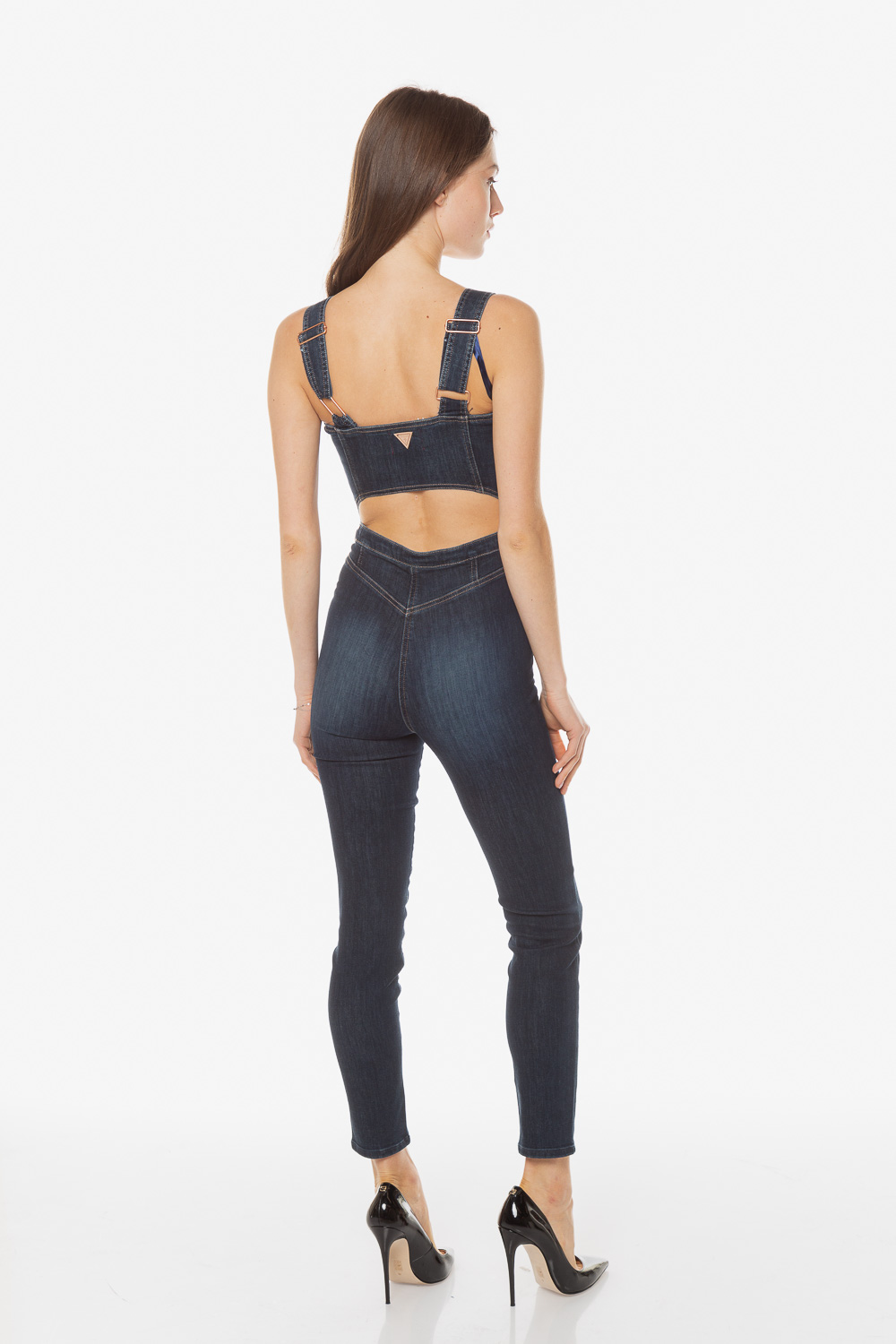 Guess lola cheap denim jumpsuit